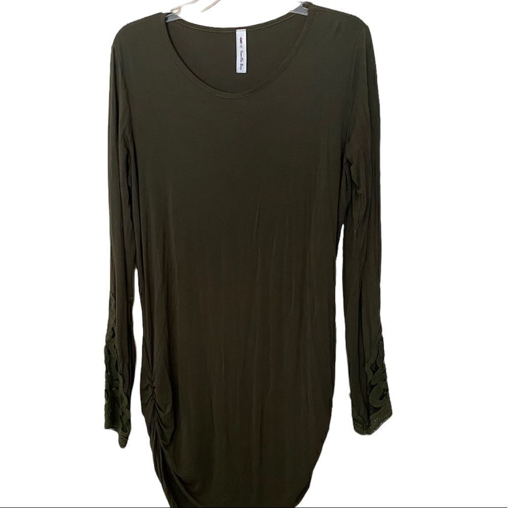 Vanilla Bay Army Green Long Sleeve Dress